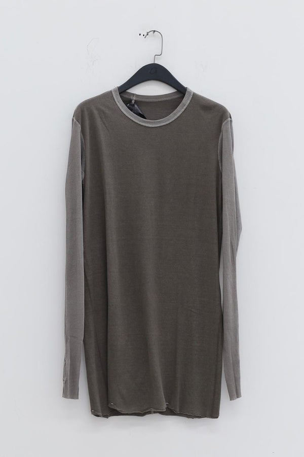 BORIS BIDJAN SABERI Patchwork T-Shirt LS1.2 RF F035+FTJ 00001 Carbon Grey